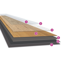 Конструкция клеевой ПВХ плитки Wineo