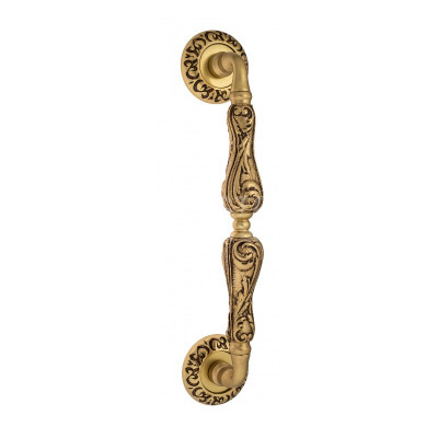 Дверная ручка скоба Venezia Monte Cristo VNZ974 D4 французское золото + коричневый, 320 мм (260 мм)