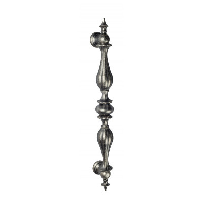 Дверная ручка скоба Venezia Piazetta VNZ593 состаренное серебро, 565 мм (440 мм)