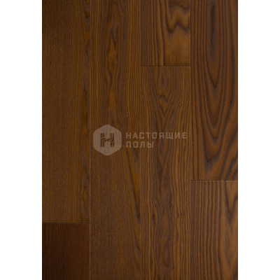 Паркетная доска Hajnowka Parkett Ясень Amber Натур брашированный однополосный, 985*148*12.5 мм