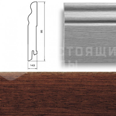 Шпонированный плинтус Pedross SEG100 Ярра, 2500*95*14.5 мм