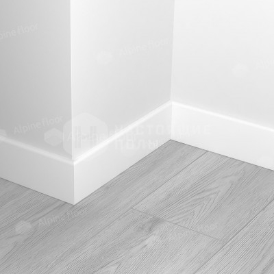 Плинтус для ПВХ плитки Alpine Floor Grand Sequoia ECO 11-00 Белый Матовый, 2200*80*11 мм