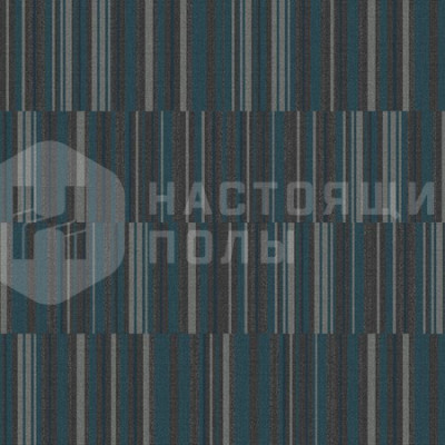 Ковровая плитка Ege Highline 80/20 1400 Hemp Lines Blue, 960 x 960 мм