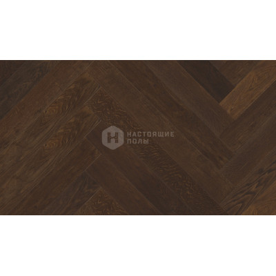 Паркет английская елочка Weitzer Parkett Diele 1000 69215 Дуб Мореный натур брашированный, натуральное масло ProVital, 1000*125*9.3 мм