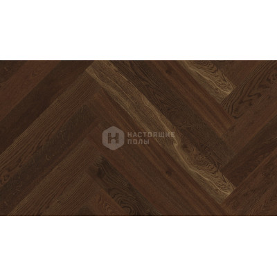 Паркет английская елочка Weitzer Parkett Diele 1000 69221 Дуб Мореный натур брашированный, матовый лак ProActive+, 1000*125*9.3 мм