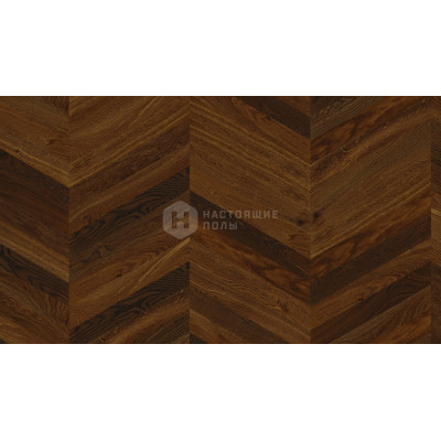 Паркет французская елочка Weitzer Parkett Stab 500 69623 Дуб Мореный натур брашированный, матовый лак ProActive+, 500*68*9.3 мм