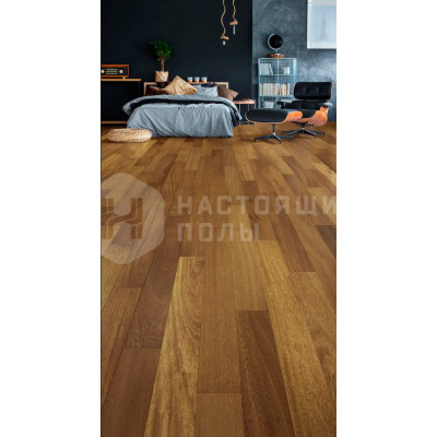 Инженерная доска Design Parquet Exotic Ироко без покрытия, 400-1500*90*16 мм