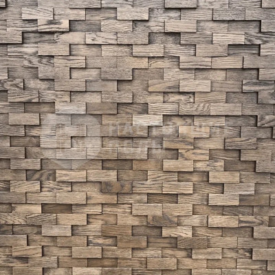 Стеновая панель Tarsi Коллекция 1 WP3D4040 Рубка дуб тонировка венге, 324*300*16-4 мм