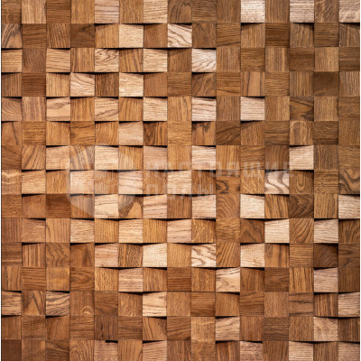 Стеновая панель Tarsi Коллекция 1 WP3D70130 Спил дуб тонировка орех, 300*300*16-4 мм