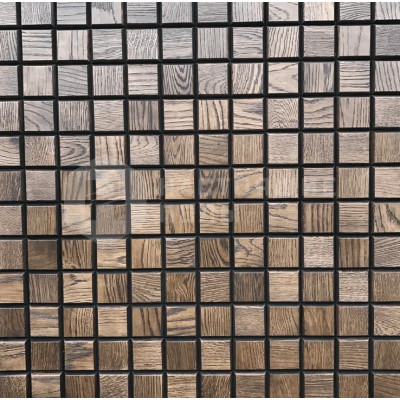Стеновая панель Tarsi Коллекция 1 WP3D9040 Шоколад дуб тонировка венге, 300*300*12 мм