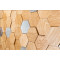 Стеновая панель Tarsi Коллекция 2 WP3D15R020 Соты 3D дуб с серебрянными вставками, 347*300*16-6 мм