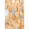 Стеновая панель Tarsi Коллекция 2 WP3D15R020 Соты 3D дуб с серебрянными вставками, 347*300*16-6 мм
