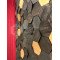 Стеновая панель Tarsi Коллекция 2 WP3D15R061 Соты спил дуб тонировка эбен с золотыми вставками, 347*300*16-6 мм