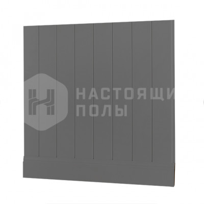 Скандинавская стеновая панель МДФ Ликорн темно-серая матовая, 2800*140*12 мм
