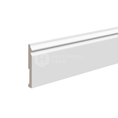Белый плинтус Ultrawood Base 5501 W под покраску, 2440*100*12 мм