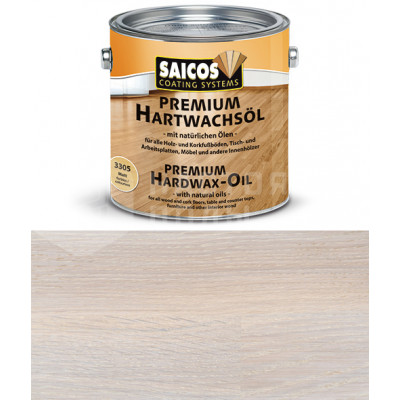 Масло с твердым воском Saicos Hartwachsol Premium 3100 белое прозрачное матовое (0.75 л)