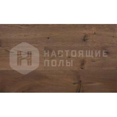 Инженерный паркет Hajnowka Дуб Imshar Рустик брашированный копченый однополосный, 1200*145*14 мм