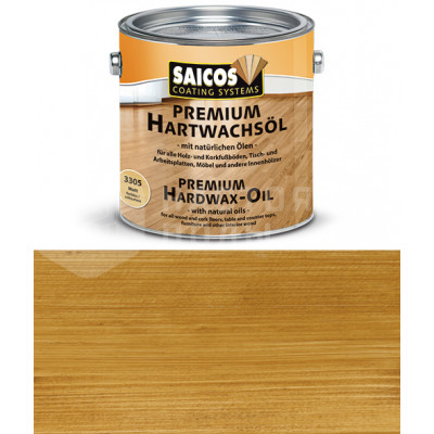 Масло с твердым воском Saicos Hartwachsol Premium 3328 тик прозрачное матовое (2.5 л)