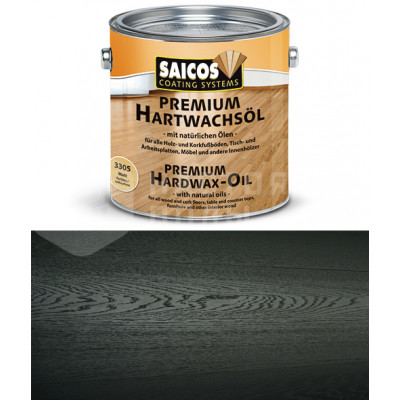 Масло с твердым воском Saicos Hartwachsol Premium 3319 черное укрывистое ультраматовое (0.75 л)
