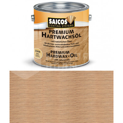 Масло с твердым воском Saicos Hartwachsol Premium 3299 с блестящим пигментом прозрачное (0.75 л)