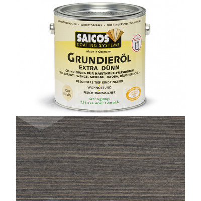 Грунтовка на основе масла для твердых и экзотических пород дерева Saicos Grundierol Extra Dunn 3008 черная прозрачная (0.75 л)
