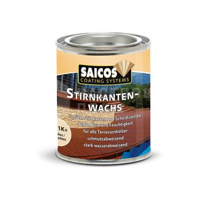 Воск для торцевых срезов древесины Saicos Stirnkantenwachs 8131 бесцветный (0.125л)