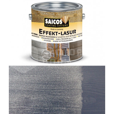 Лазурь с эффектом металлика для деревянных фасадов Saicos Effekt-Lasur 1199 жемчужный эффект бесцветный (0.75л)