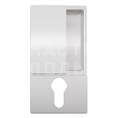 Дверная ручка с отверстием под цилиндр AGB Wave B30003.00.01 анодированное серебро