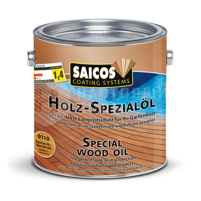 Масло для террасной доски Saicos Holz-Spezialol 0110 бесцветное (2.5л)