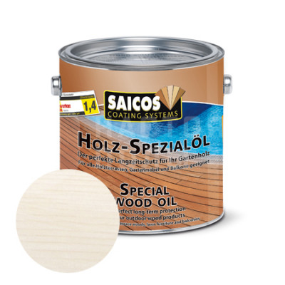Масло для террасной доски Saicos Holz-Spezialol 0122 белое прозрачное (0.75л)