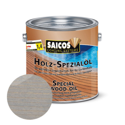 Масло для террасной доски Saicos Holz-Spezialol 0123 серое прозрачное (0.75л)