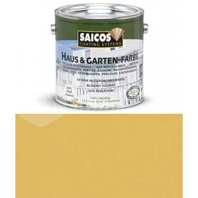 Краска непрозрачная для наружних работ на основе масел Saicos Haus&Garten-Farbe 2101 сахара (0.75л)