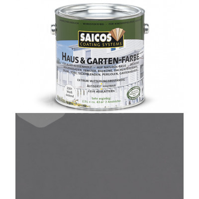 Краска непрозрачная для наружних работ на основе масел Saicos Haus&Garten-Farbe 2710 гранит (0.75л)