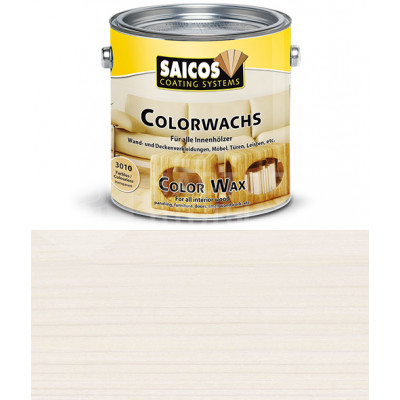 Цветной декоративный воск для внутренних работ Saicos Colorwachs 3009 белый прозрачный (2.5л)