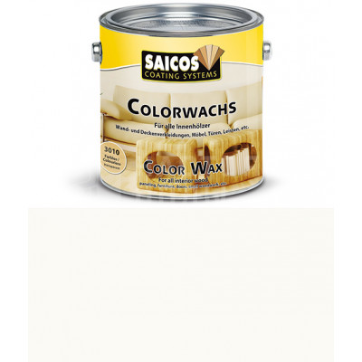 Цветной декоративный воск для внутренних работ Saicos Colorwachs 4009 белый непрозрачный (0.75л)