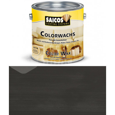 Цветной декоративный воск для внутренних работ Saicos Colorwachs 4019 черный непрозрачный (0.75л)