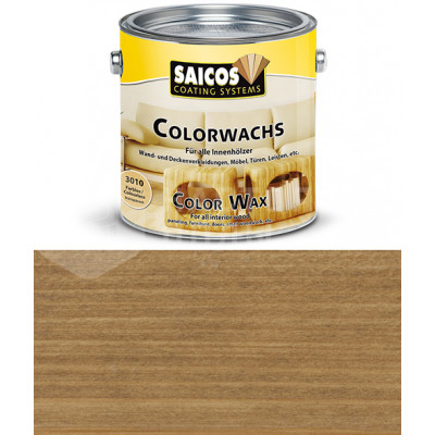 Цветной декоративный воск для внутренних работ Saicos Colorwachs 3081 орех прозрачный (0.75л)