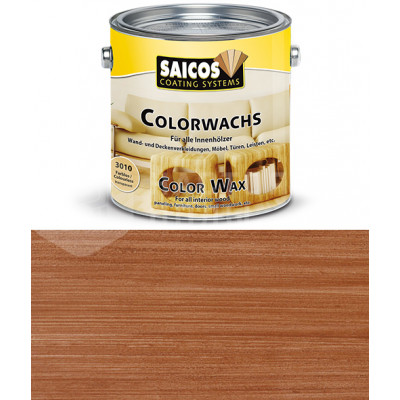 Цветной декоративный воск для внутренних работ Saicos Colorwachs 3038 махагони прозрачный (0.75л)