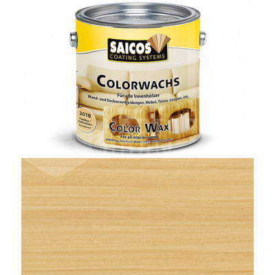 Цветной декоративный воск для внутренних работ Saicos Colorwachs 3021 сосна прозрачный (0.75л)