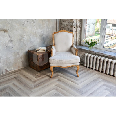 SPC плитка замковая Vinilam Parquet Herringbone IS11122 Эрмитаж паркет, 720*120*6.5 мм