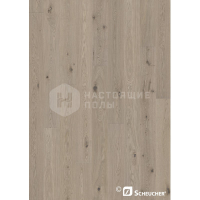 Паркетная доска Scheucher Parkett Elevation 182 Дуб Корсика брашированный под натуральным маслом однополосный, 2200*182*14 мм