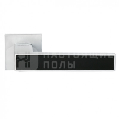 Дверная ручка Morelli MH-48-S6 SSC/BL суперматовый хром/черный