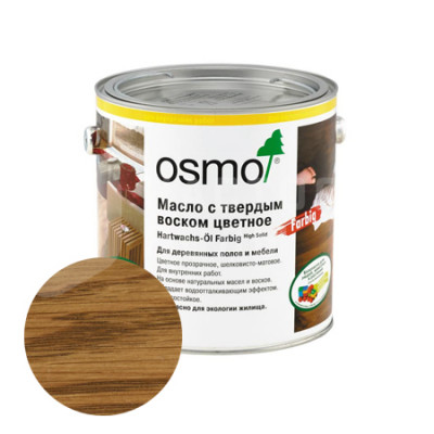 Масло с твердым воском цветное Osmo Hartwachs-Ol Fabrig 3072 Янтарь (0.22л)
