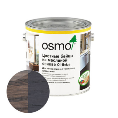 Цветной бейц на масляной основе Osmo Ol-Beize 3514 Графит прозрачный/интенсивный (0.22л)