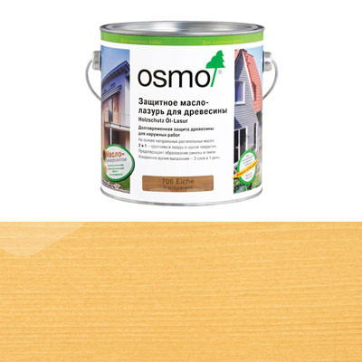 Защитное масло-лазурь для древесины Osmo Holzschutz Ol-Lasur 701 Бесцветное матовое (0.22л)