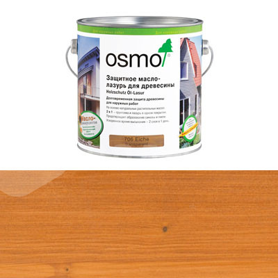 Защитное масло-лазурь для древесины Osmo Holzschutz Ol-Lasur 728 Кедр (0.22л)