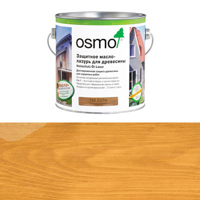 Защитное масло-лазурь для древесины Osmo Holzschutz Ol-Lasur 732 Дуб светлый (0.22л)
