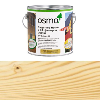 Защитное масло с УФ-фильтром Osmo UV Schutz Ol 410 Бесцветное (0.18л)
