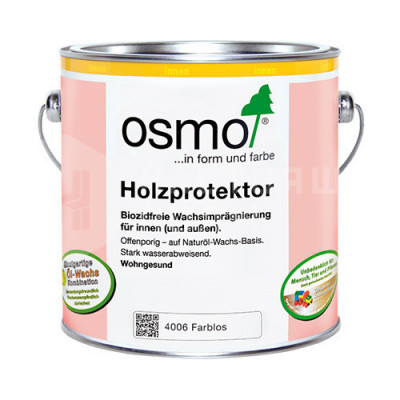 Пропитка для древесины с водоотталкивающим эффектом Osmo Holzprotektor 4006 Бесцветное для внутренних и наружных работ (0.22л)