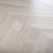 Паркет французская елка Lab Arte Дуб Натур Чегет белый лак, 400/348*90*14 мм